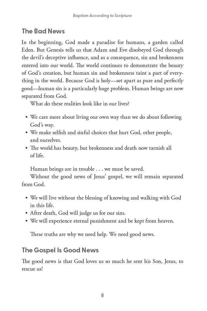Baptism According to Scripture: A Clear, Short, and Unfiltered Guide