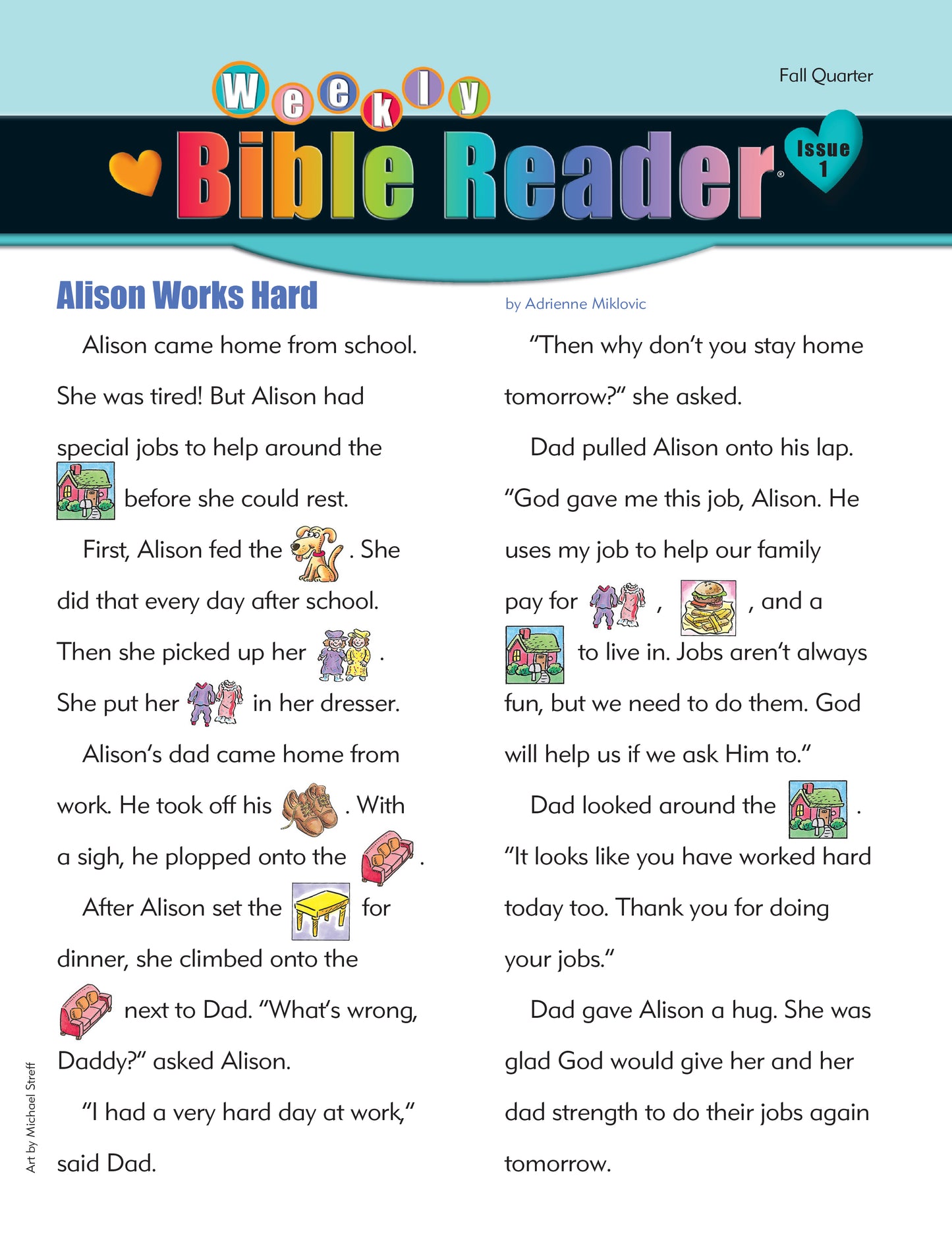 HeartShaper Early Elementary (1st-2nd grade) Weekly Bible Reader Take Home