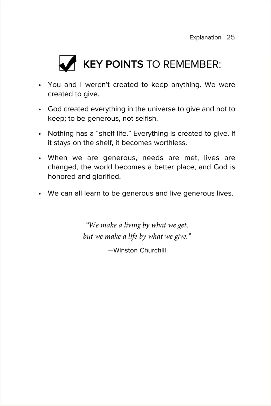 Contagious Generosity