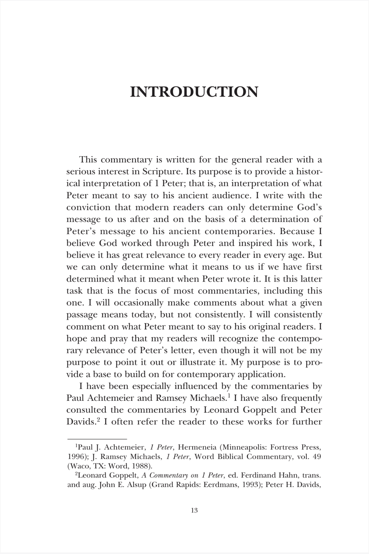 A scanned book page with the heading INTRODUCTION and a block of printed text on a white page, with page number 15 at the bottom.