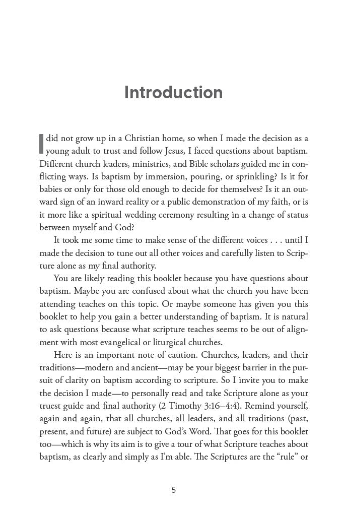 Baptism According to Scripture: A Clear, Short, and Unfiltered Guide