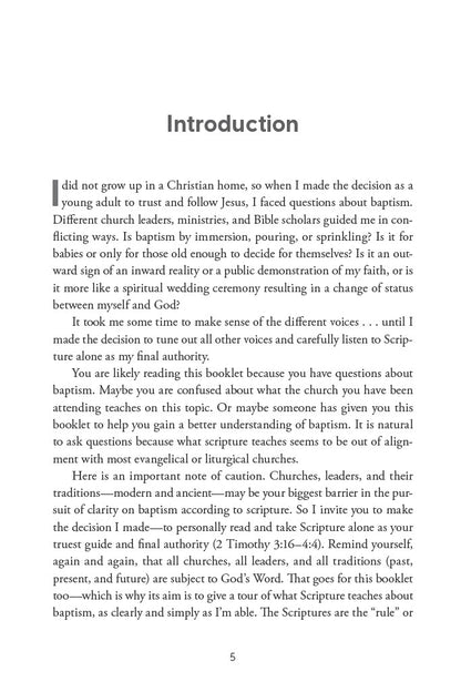 Baptism According to Scripture: A Clear, Short, and Unfiltered Guide