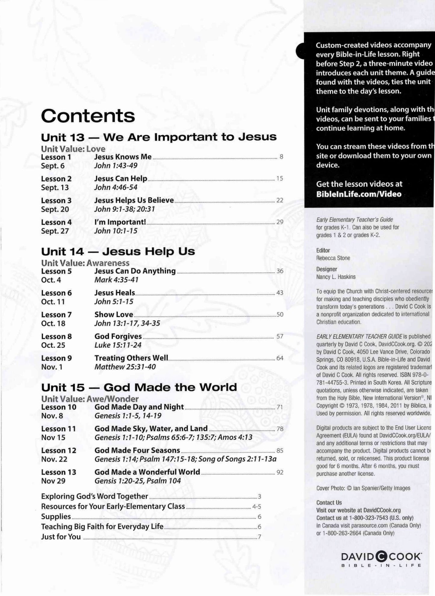 Early Elementary Teacher's Guide