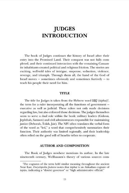 Judges & Ruth - NIV