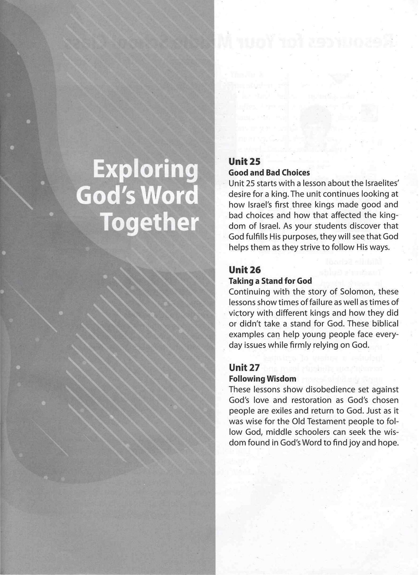 Middle School (6th-8th grade) Teacher's Guide