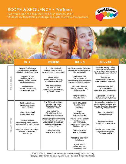Heartshaper Preteen (5th-6th grade) Teacher's Convenience Kit