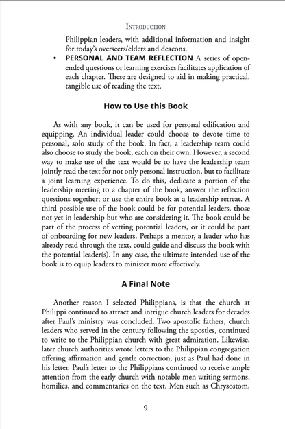 Paul's Letter To Leaders: Philippians for Elders and Deacons