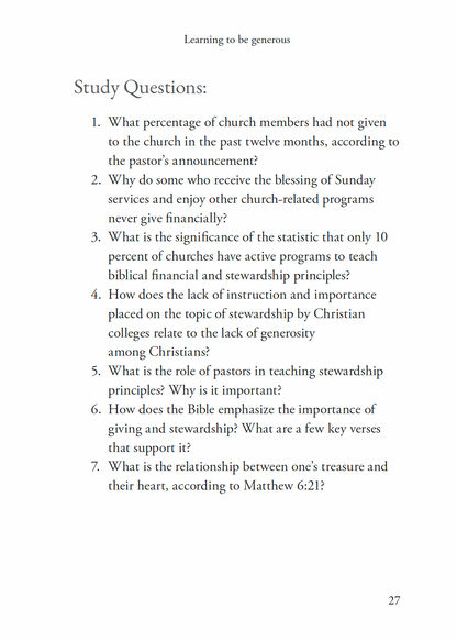 Growing Into Generosity                                               Preorder