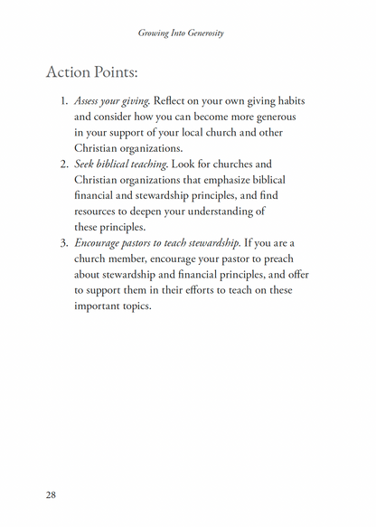 Growing Into Generosity                                               Preorder