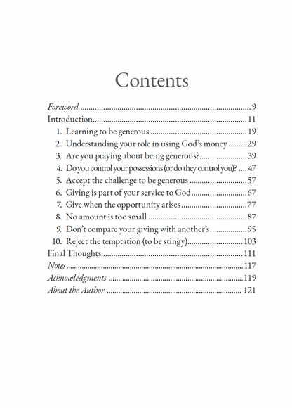 Growing Into Generosity                                               Preorder