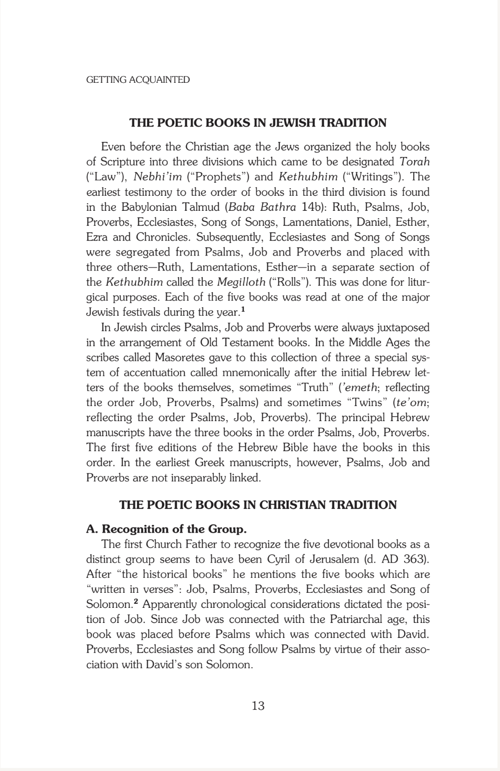 Old Testament Survey Series: Wisdom Literature & Psalms