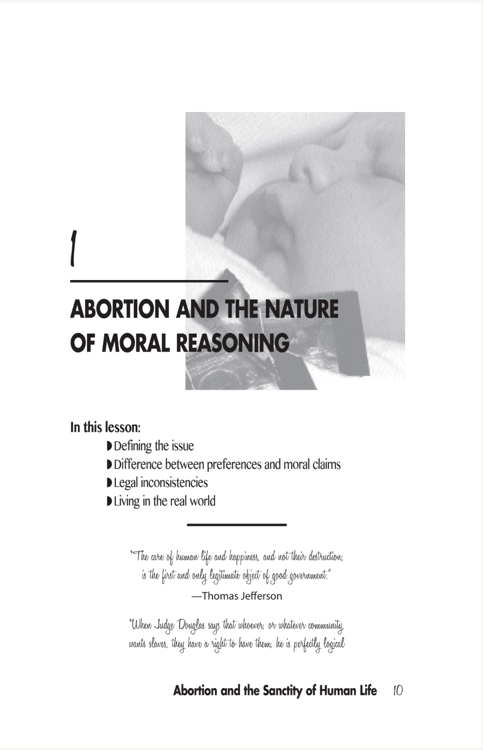 Abortion & The Sanctity Of Human Life