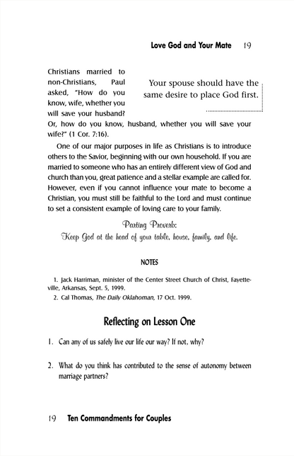 Ten Commandments For Couples