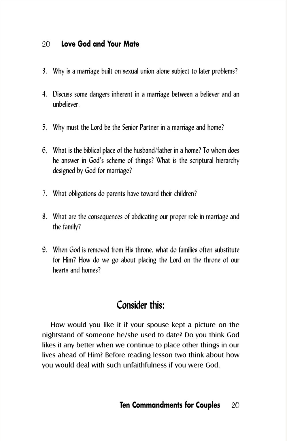 Ten Commandments For Couples