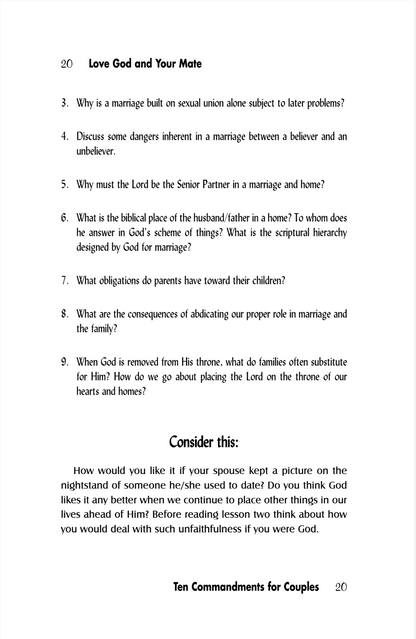 Ten Commandments For Couples