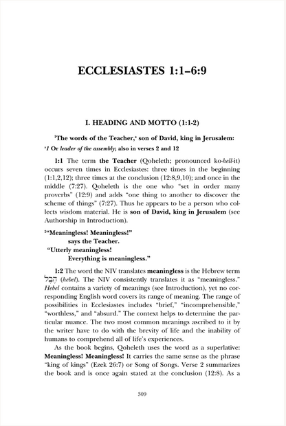 Proverbs, Ecclesiastes, & Song of Songs - NIV