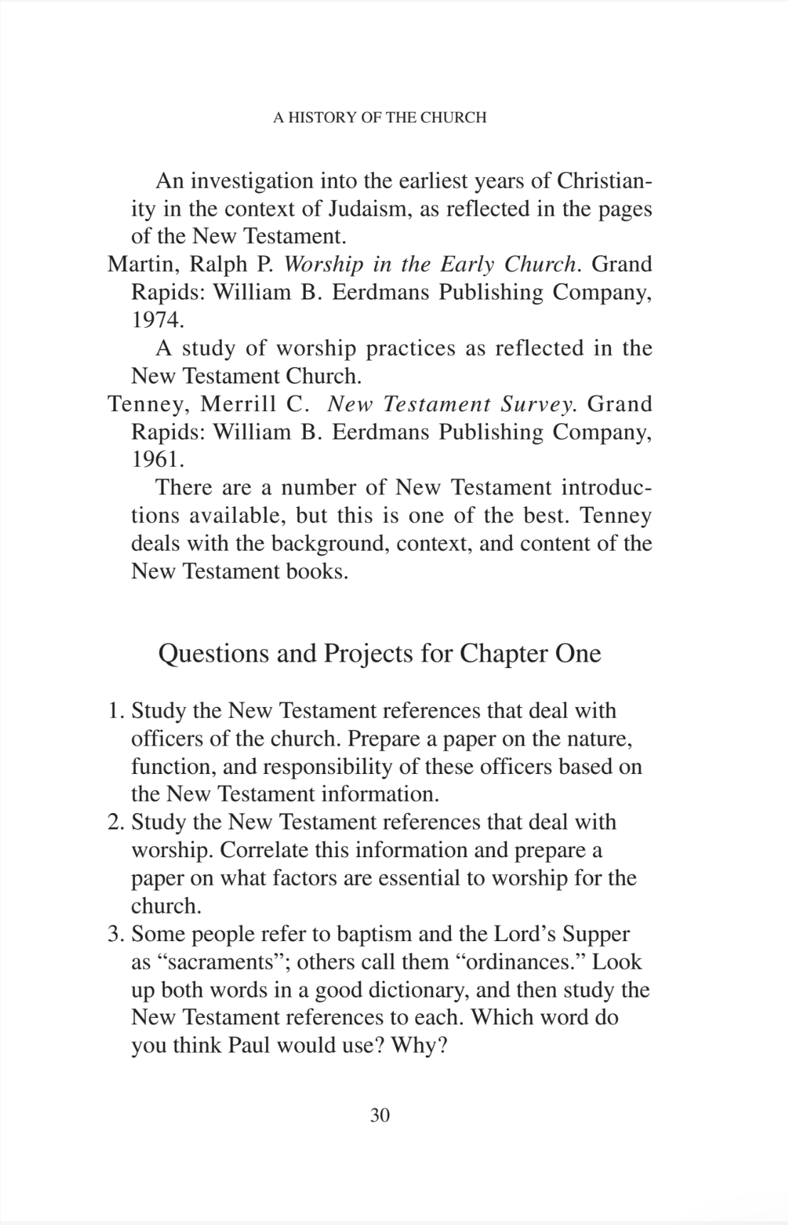 A History of the Church