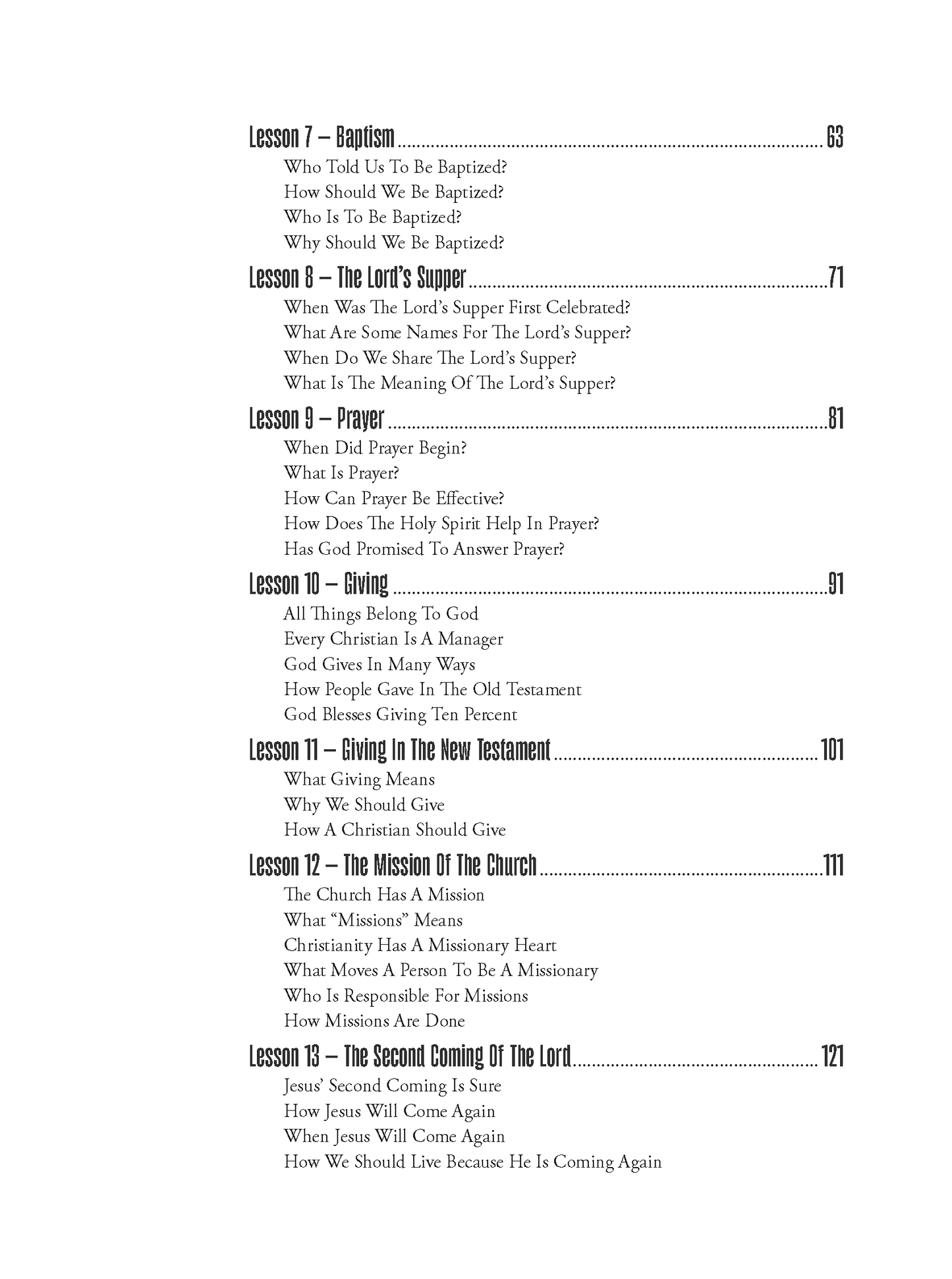 13 Lessons in Christian Doctrine - Youth Edition