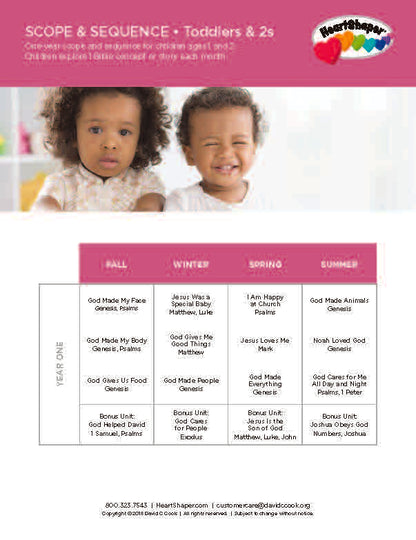 HeartShaper (Toddlers-2yrs) Teacher's Guide